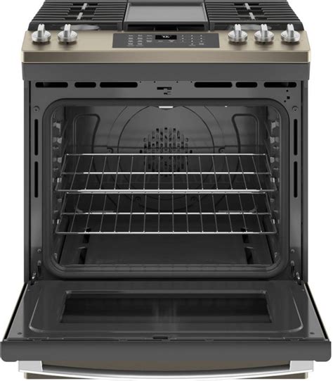 Ge® 30 Fingerprint Resistant Slate Slide In Convection Gas Range