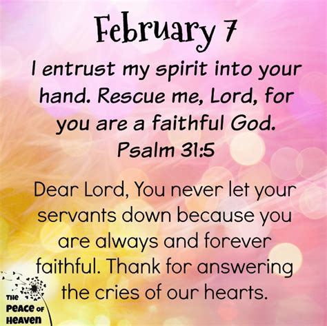 February 7 Daily Bible Verse Psalms Christian Affirmations