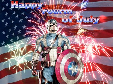 Captain America Happy Fourth Of July Wishes Greetings Pictures