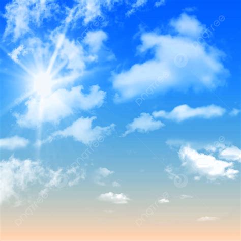 Blue Sky Blue White Clouds White Clouds Background Vibrant Tranquil
