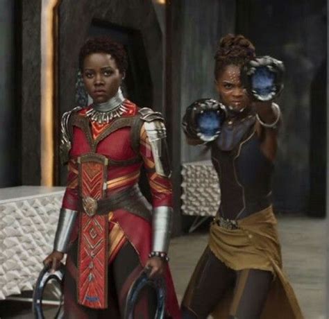 Lupita Nyongo And Letitia Wright In Black Panther Marvel Dc Marvel