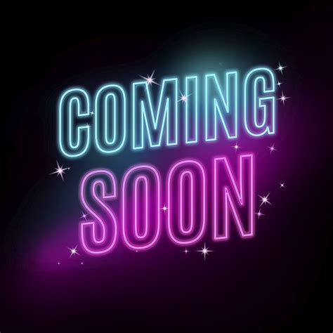 Coming Soon Word Neon Typography Premium Psd Rawpixel