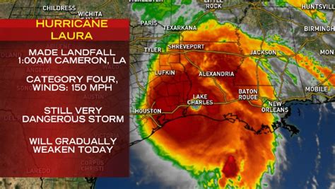 Hurricane Laura Ties Record For Strongest Winds At Landfall In