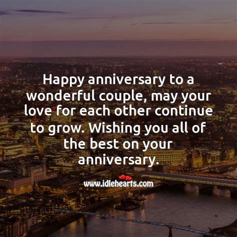 Happy Anniversary To A Wonderful Couple Idlehearts