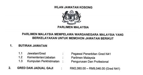 Permohonan jawatan kosong spa kedah 2020. Jawatan Kosong di Parlimen Malaysia - JOBCARI.COM ...