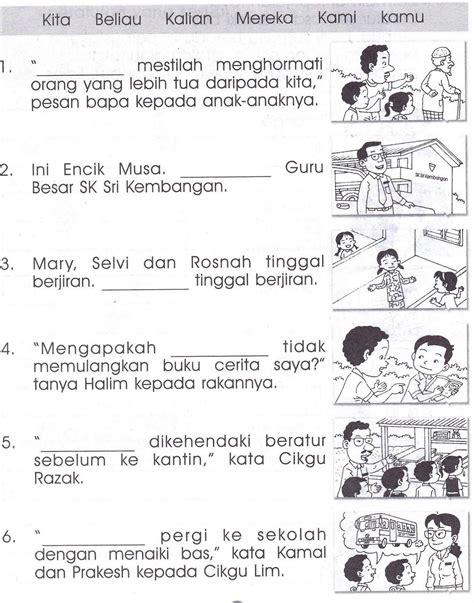 Bahasa Melayu Tahun 2 Latihan Dan Aktiviti Kindergarten Worksheets Riset