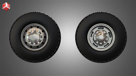 Dump Truck Tires And Wheels 3d Model By Markos3d