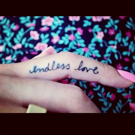 Endless Love Thatd Be Cute On Your Ring Finger Love Finger Tattoo