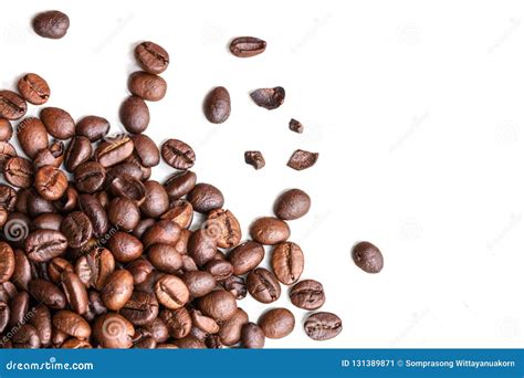 Roasted Coffee Beans Isolated On A White Background Stock Image Image