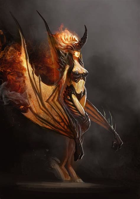 Female Demon By VAHAMAHA Deviantart Com On DeviantArt Fantasy Demon Female Demon Dark