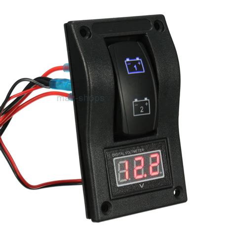 Battery switch wiring diagram marine. Marine Dual LED Battery Test Switch Panel LED Voltage Meter Gauge Voltmeter 12V | eBay