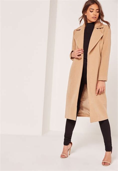 Missguided Petite Brown Longline Faux Wool Duster Coat Tall Clothing Taller Clothes Clothes