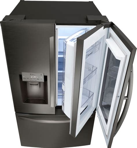 lg 26 cu ft french instaview door in door refrigerator with wifi and dual ice maker printproof