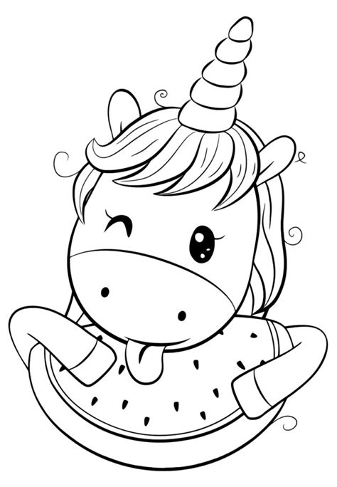 Coloring Pages Animated Unicorn Cartoon Coloring Pages