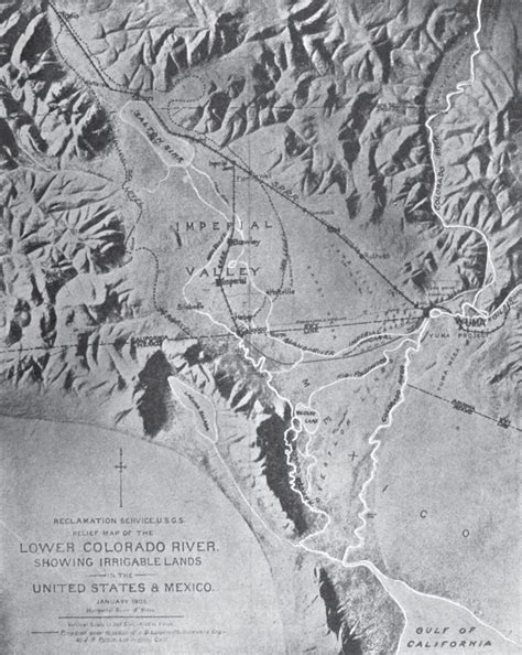 Relief Map Of Imperial Valley 1905 Reclamation Service High