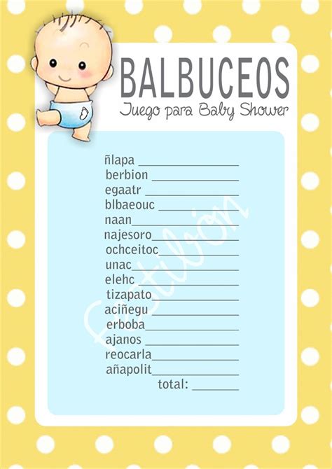 Crucigrama Juegos Para Baby Shower Con Respuestas Sopa De Letras Para