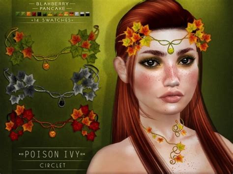 Poison Ivy Necklace And Circlet At Blahberry Pancake Sims 4 Updates