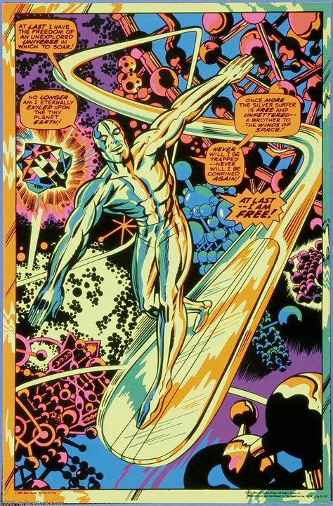 Giant Size Marvel Silver Surfer By Jack Kirby Splash Page And Black
