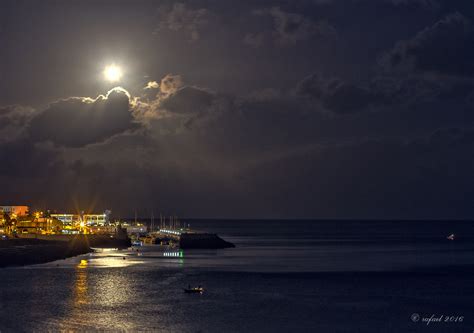 Noche De Luna Llena Imagen And Foto Paisajes Mar Y Playa Marinas