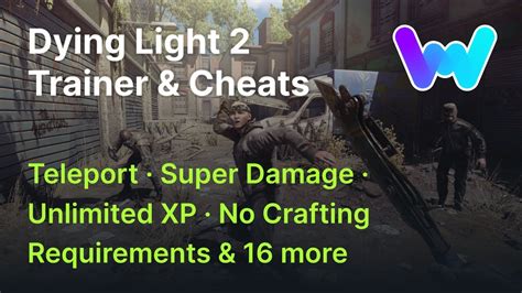 Dying Light Stay Human Trainer Cheats Unlimited Health Xp