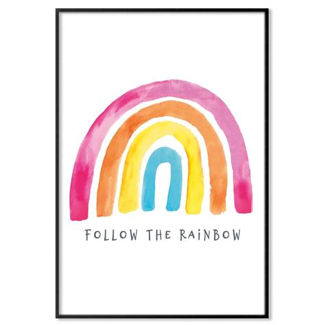 Follow The Rainbow Simpel Poster Alltid Gratis Frakt