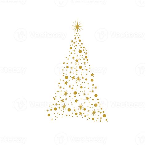 Golden Sparkle Christmas Tree 13219711 Png