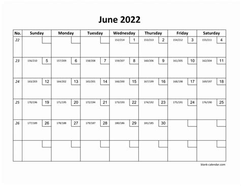 Free Download Printable June 2022 Calendar With Check Boxes