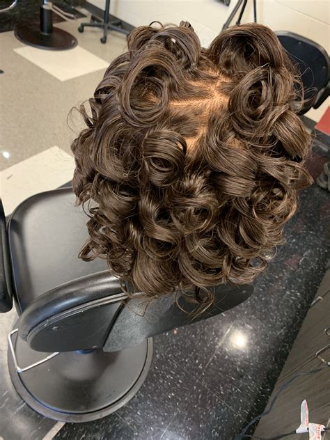 These Are Pin Curls Done On Wet Hair With Gelbefore The Mannequin Was