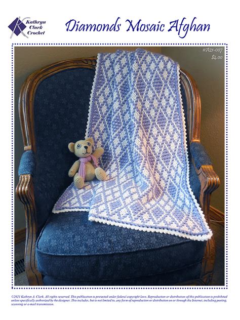 Diamonds Mosaic Crochet Baby Afghan Kathryn Clark Crochet