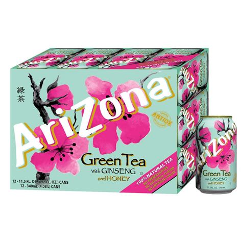 Arizona Tea Green Tea With Ginseng And Honey Single Serve Can