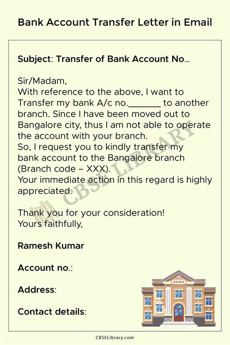 Bank Account Transfer Letter How To Write Bank Account Transfer
