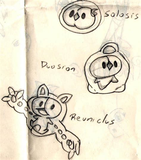 Solosis Duosion Reuniclus By Makushi23 On Deviantart