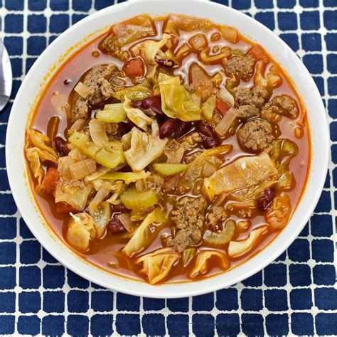 Cabbage roll soup is my favorite way to enjoy cabbage rolls! Delicious homemade Cabbage Patch soup with kidney beans ...