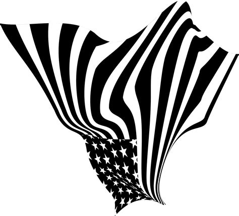 Black Shapes Usa Wavy Flag Png And Vectors Myfreedrawings