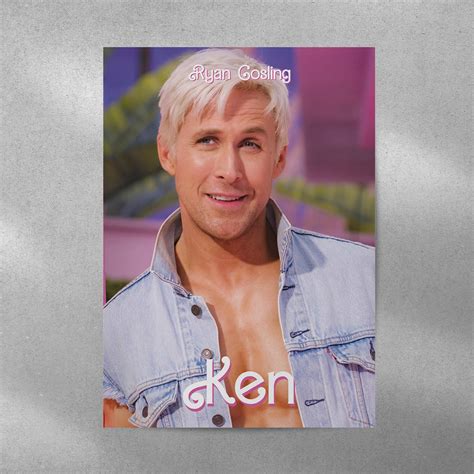 Ken Ryan Gosling Barbie Film 2023 Live Action Poster