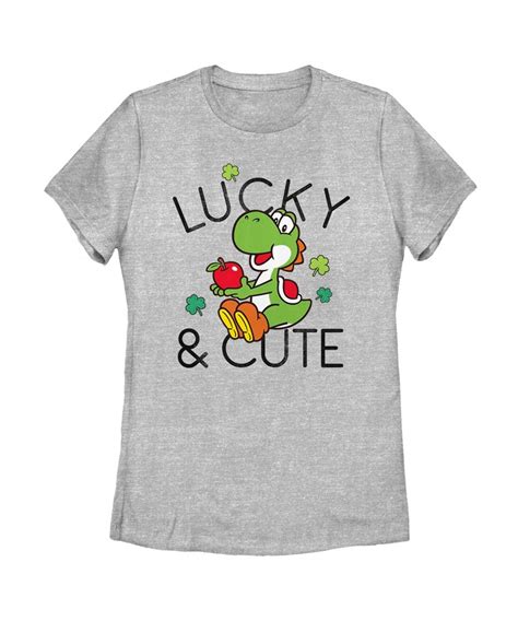 Nintendo Mario Lucky And Cute Yoshi Womens T Shirt In 2021 T Shirts