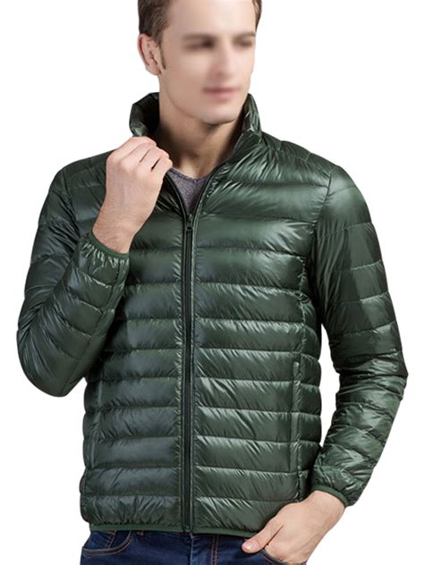 Outerwear Down Fit Space Mens Down Jacket Winter Warm Coat Lightweight