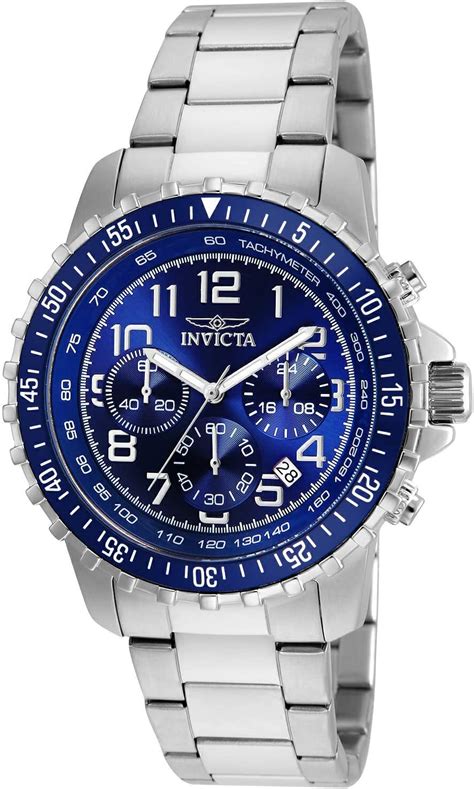 Invicta Mens 6621 Ii Collection Chronograph Stainless Steel Blue Dial