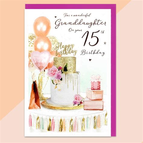 Granddaughter Age 15 Birthday Card
