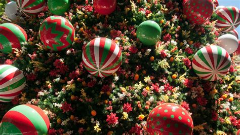 Close Up Of Christmas Tree Decorations In Martin Place