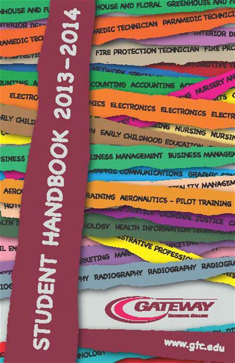 Gateway Technical Collage Student Handbook Cover Design On Behance