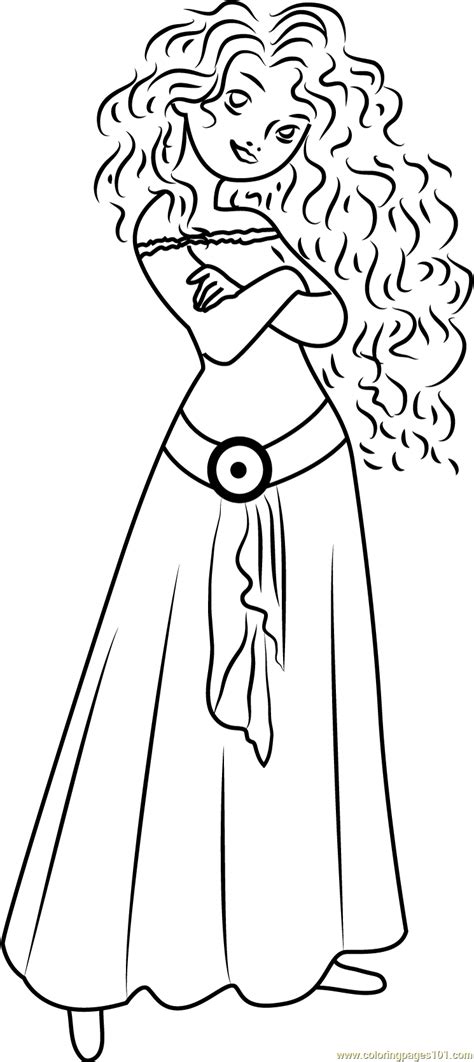 33+ merida brave coloring pages for printing and coloring. Cute Merida Coloring Page for Kids - Free Brave Printable ...