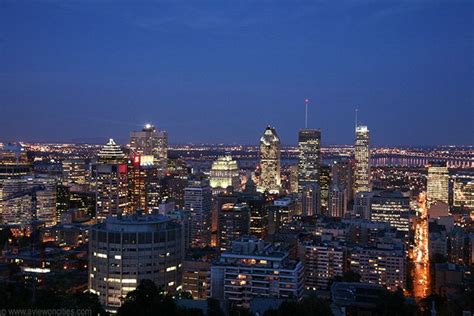 View From Mont Royal At Dusk Montréal Pictures