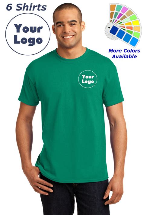 T Shirt With Company Logo Custom Design Custom Embroidered Shirt Company Shirt Business
