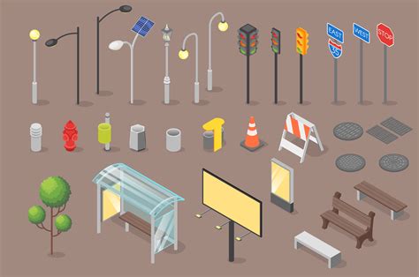 Isometric city objects ~ Graphic Objects ~ Creative Market