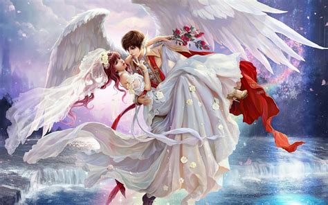 Wallpaper Perfect World Video Game Couple Angle Angel Couple In