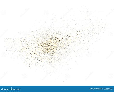 Gold Glitter Splash On White Background Bright Dust Explosion Golden