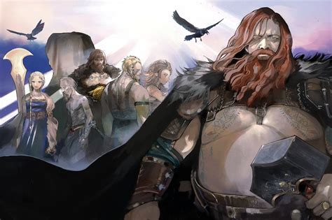 God Of War Ragnarok Thor E Gli Aesir Nellartwork Di Sui Ishida