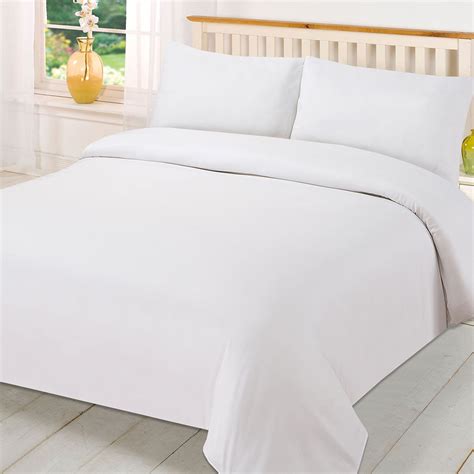 Brentfords Plain Duvet Cover And Pillowcase Reversible Bedding Set Or Fitted Sheet Ebay
