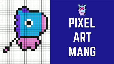 Bts 방탄소년단 How To Draw Pixel Art Mang Bt21 Character Bts J Hope